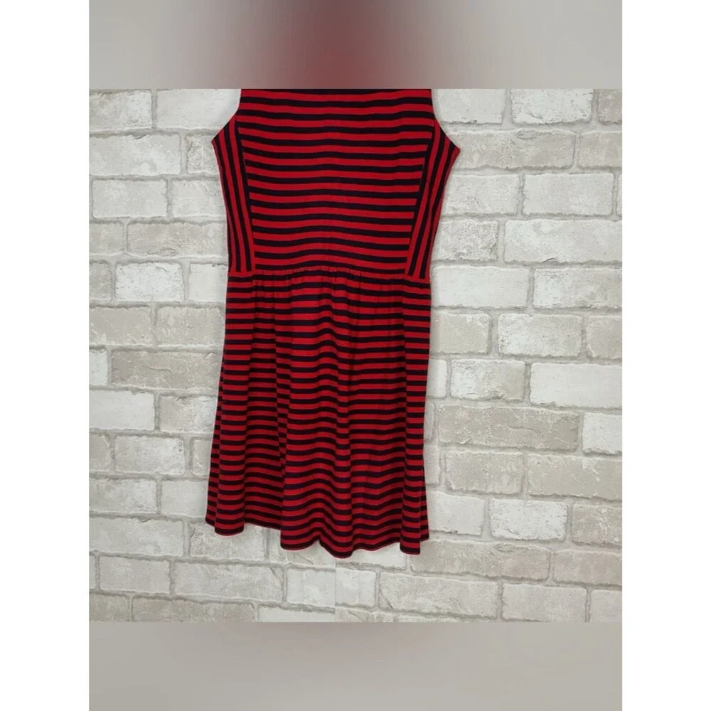 J. Crew Red Striped Sleeveless Dress Size XXS